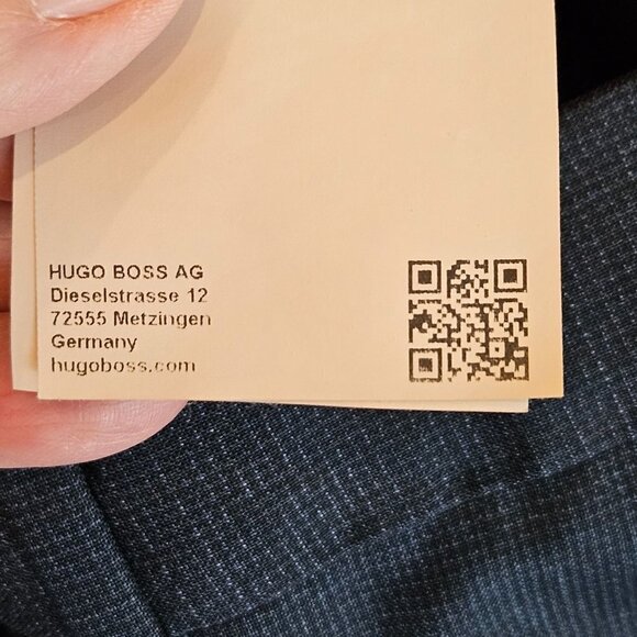 Hugo Boss Men's Size 40 Slim Fit Wool Woven Navy Huge6 Genius 5 - Picture 9 of 14